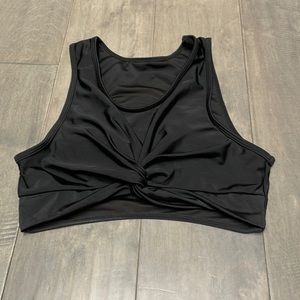 Black top, green/white shorts, swimsuit. Size small for juniors.